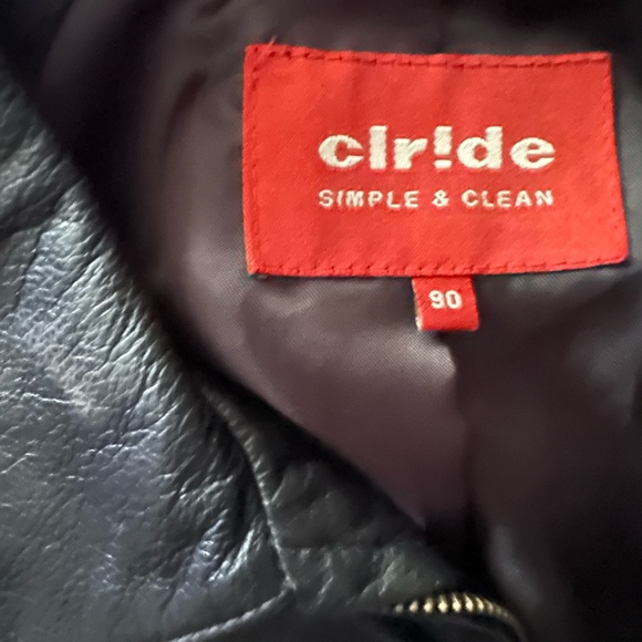 Vintage Leather Jacket with zipper - Picture 3 of 3